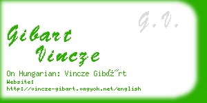 gibart vincze business card